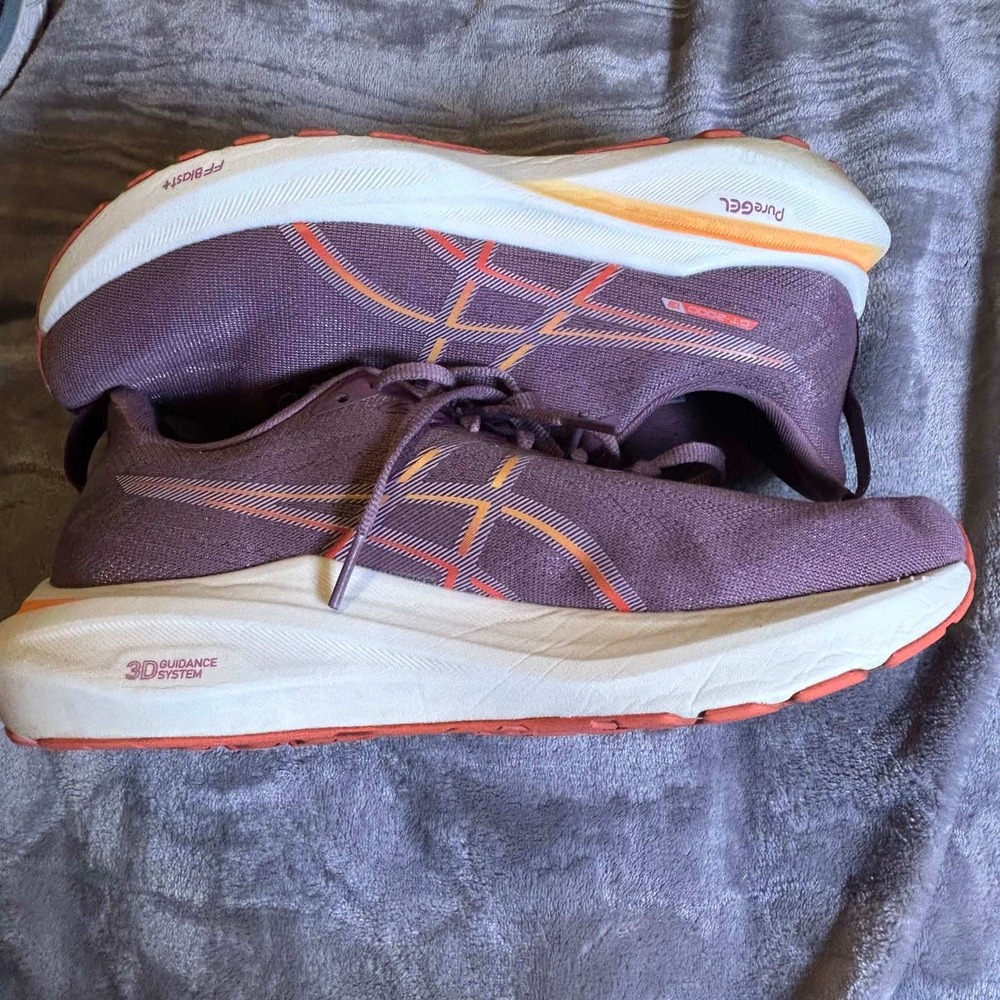 ASICS GT-2000 13 Womens 9.5 Wide Running Shoes Purple Orange 1012B457 Sneaker